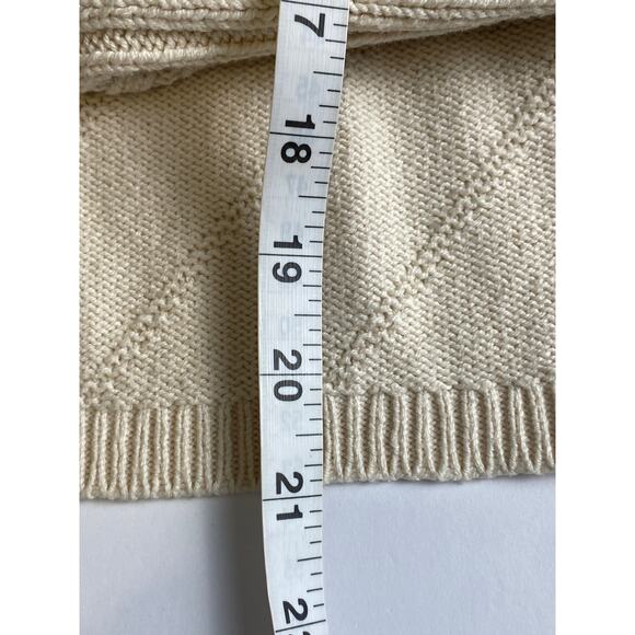 Gap Cream Open Chunky Knit Moto Jacket Zipper Closure Women's Size X-Small - Picture 5 of 6